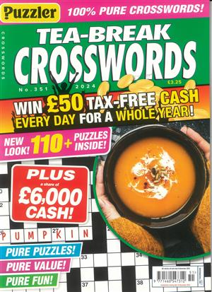 Puzzler Tea Break Crosswords, issue NO 351