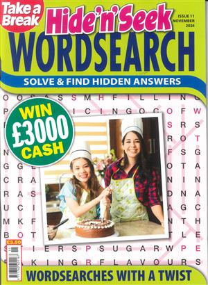 Take a Break Hide n Seek Wordsearch, issue NO 11