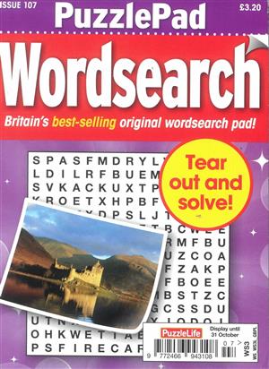 Puzzlelife PuzzlePad Wordsearch, issue NO 107