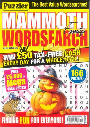 Puzzler Mammoth Family Wordsearch, issue NO 121