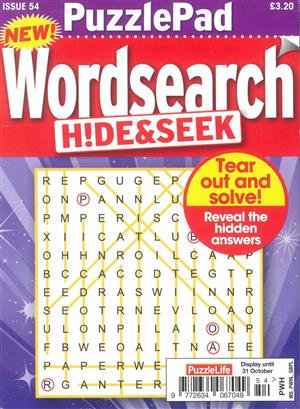 Puzzlelife Wordsearch Hide and Seek - NO 54