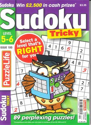 Puzzlelife Sudoku Tricky, issue NO 100